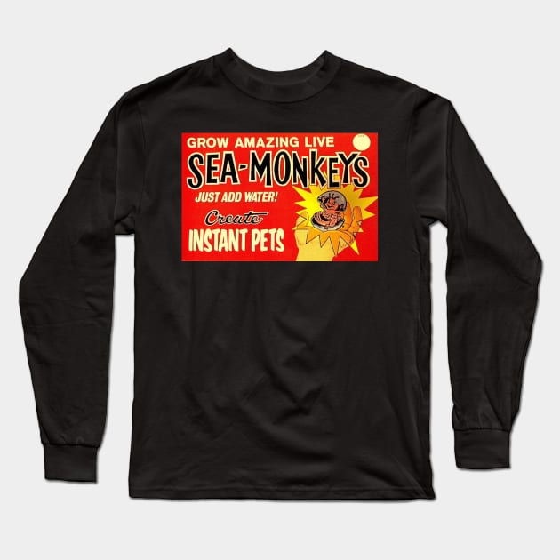 Sea Monkey Ad Long Sleeve T-Shirt by funhousejen